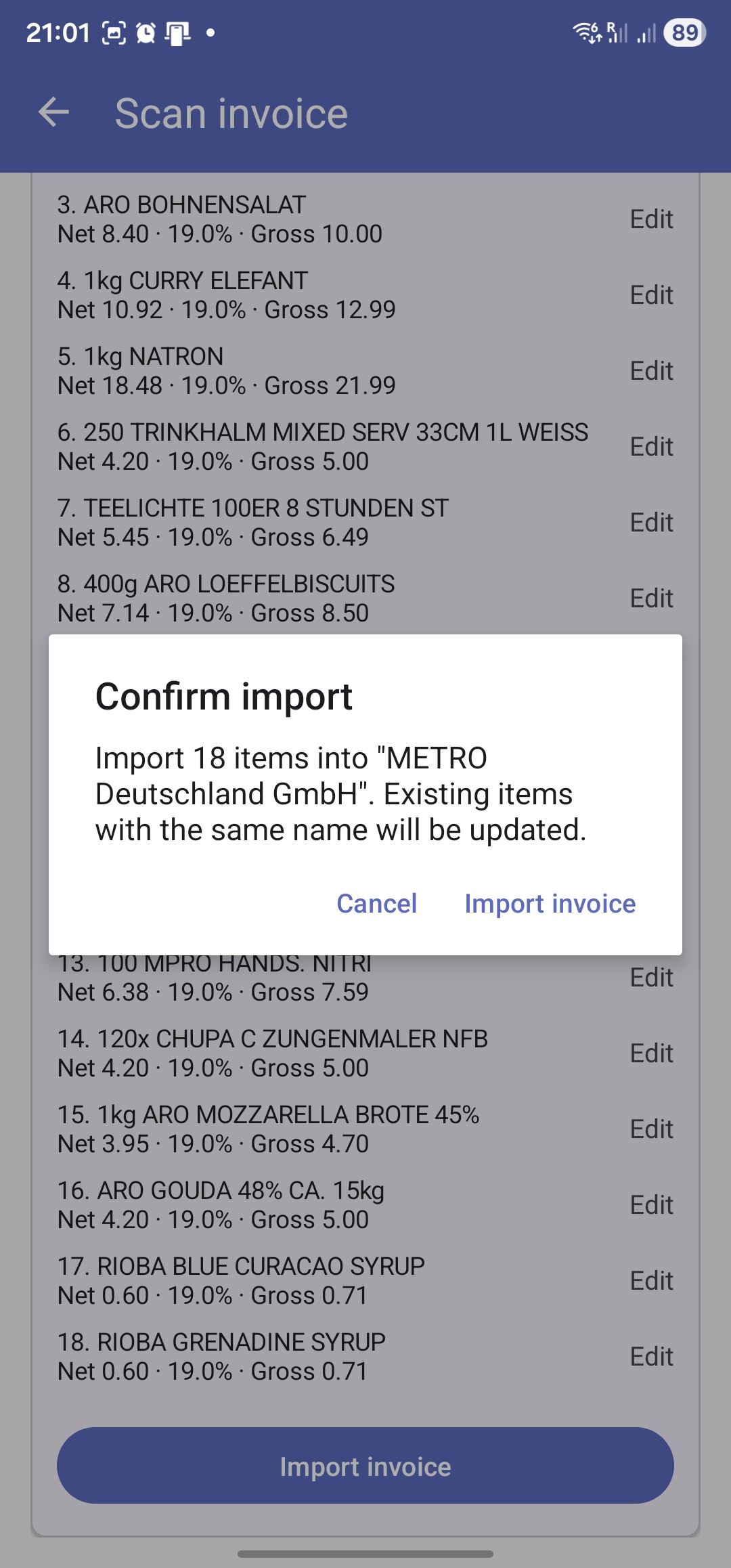 Review and edit details side by side